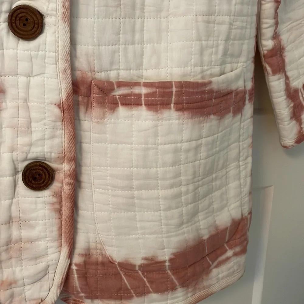 Emerson Fry India Quilted Jacket - Dark Rose Tie Dye Organic - Picture 5 of 9